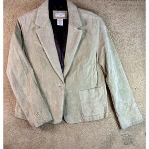 Women’s Covington Light Green Suede Blazer 18 XL New
